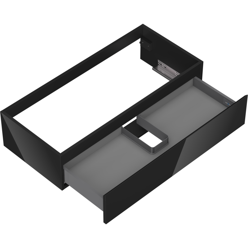 Mexen Orio kúpeľňová skrinka pod umývadlo 100 cm, 1 zásuvka, čierny lesk - 91A10-10023-1-BF70