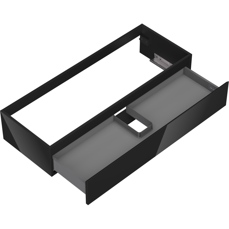 Mexen Orio kúpeľňová skrinka pod umývadlo 120 cm, 1 zásuvka, čierny lesk - 91A10-12023-1-BF70