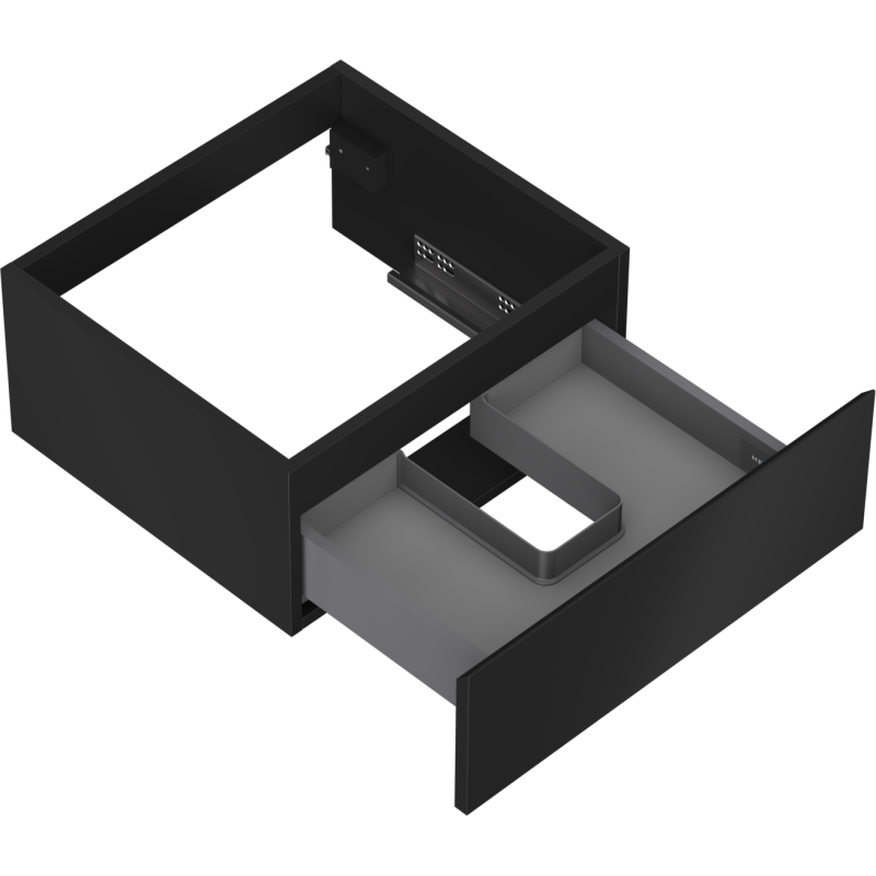 Mexen Orio kúpeľňová skrinka pod umývadlo 50 cm, 1 zásuvka, čierna matná - 91A10-05023-1-BF71