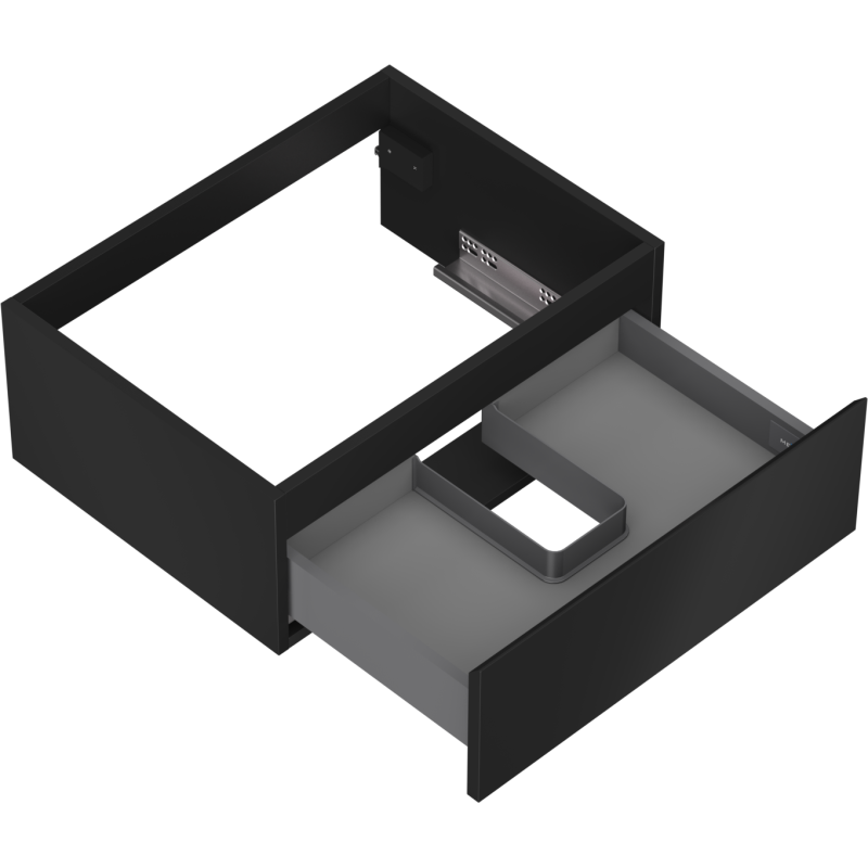 Mexen Orio kúpeľňová skrinka pod umývadlo 60 cm, 1 zásuvka, čierna matná - 91A10-06023-1-BF71