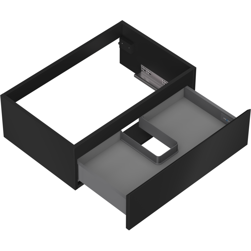 Mexen Orio kúpeľňová skrinka pod umývadlo 70 cm, 1 zásuvka, čierna matná - 91A10-07023-1-BF71