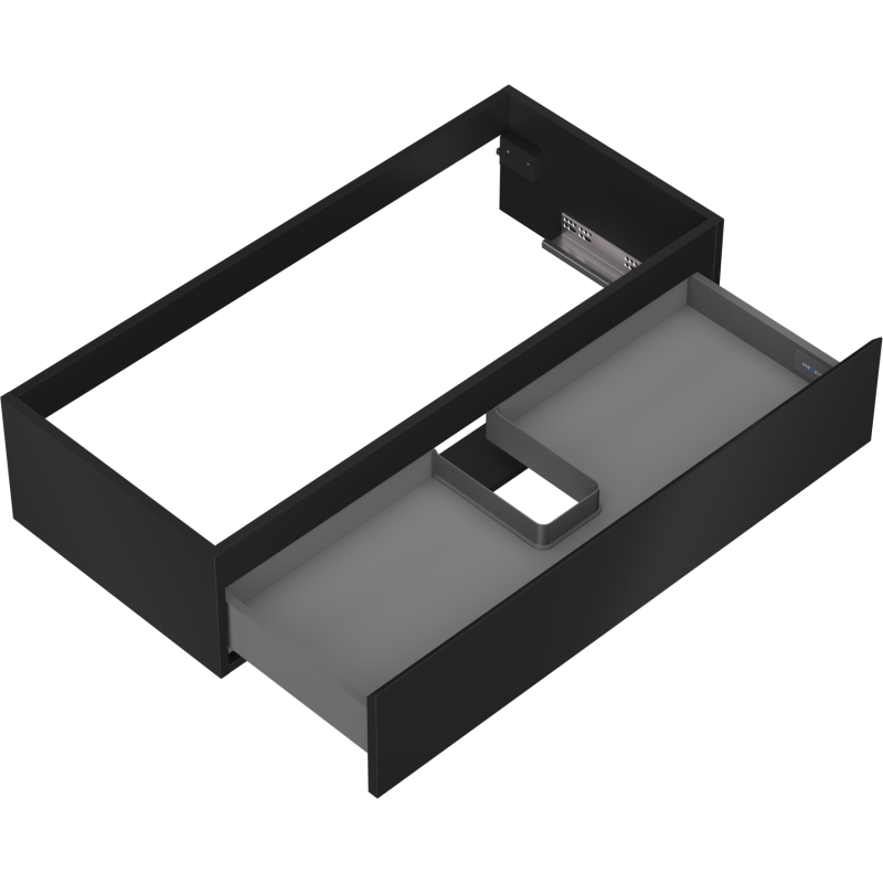 Mexen Orio kúpeľňová skrinka pod umývadlo 100 cm, 1 zásuvka, čierna matná - 91A10-10023-1-BF71