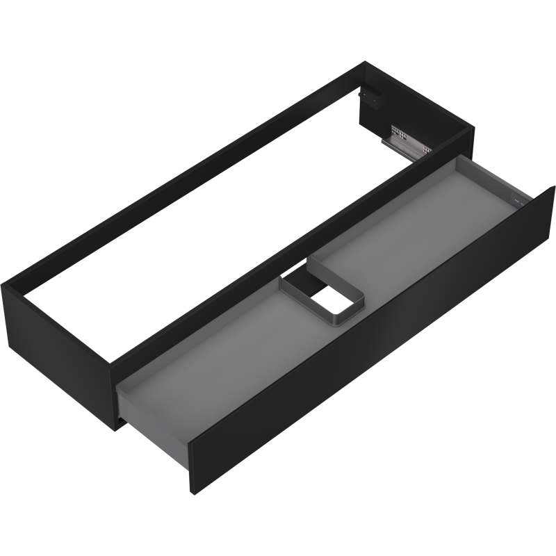Mexen Orio kúpeľňová skrinka pod umývadlo 140 cm, 1 zásuvka, čierna matná - 91A10-14023-1-BF71