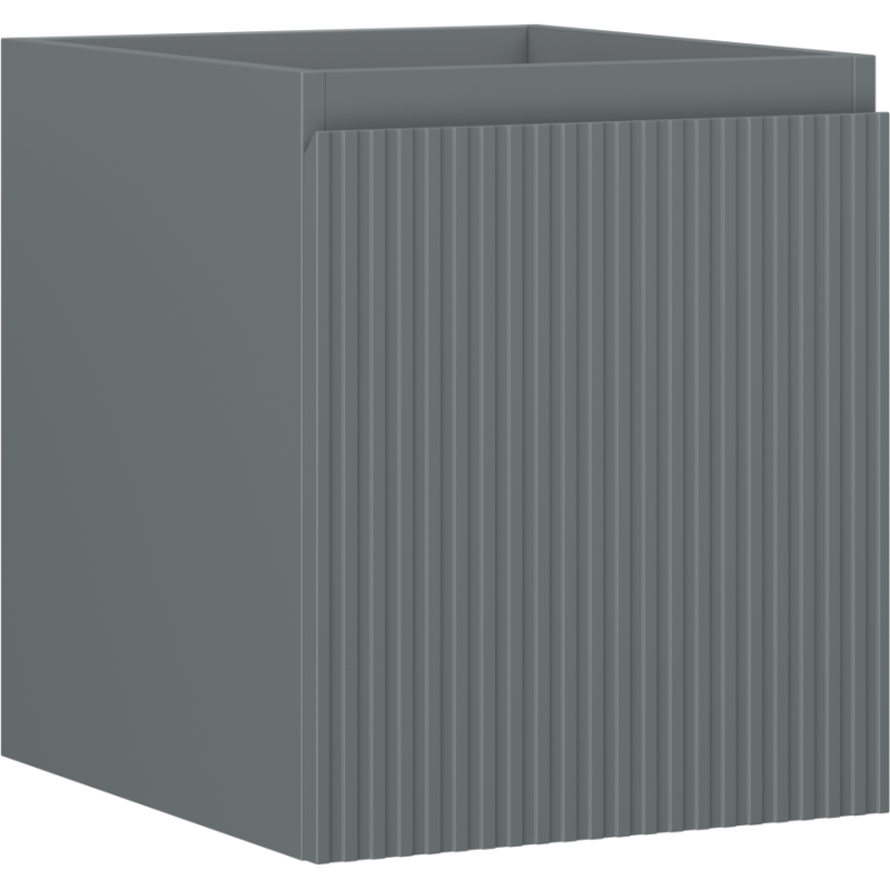 Mexen Rivel kúpeľňová skrinka pod umývadlo 40 cm, 1 zásuvka, drážkovaná, sivá matná - 91A20-04047-1-BF66