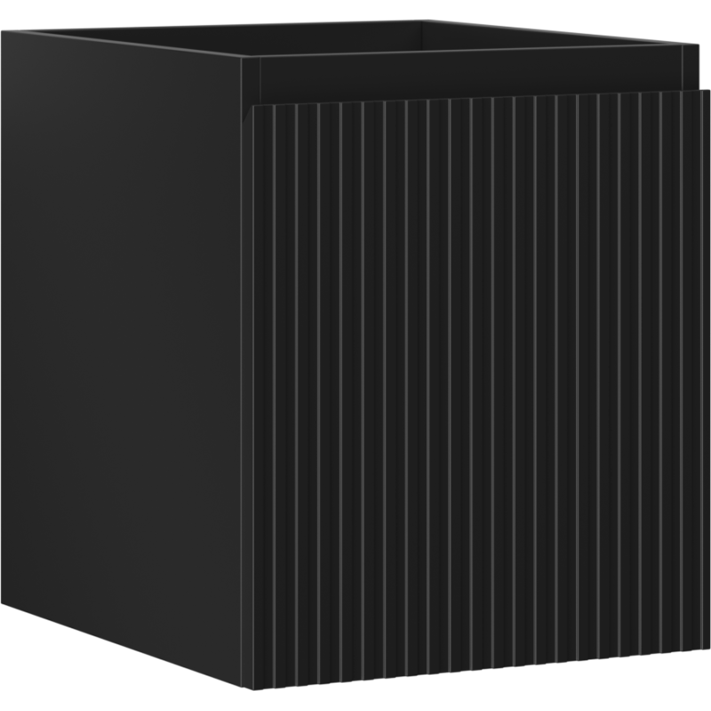 Mexen Rivel kúpeľňová skrinka pod umývadlo 40 cm, 1 zásuvka, ryhovaná, čierna matná - 91A20-04047-1-BF71