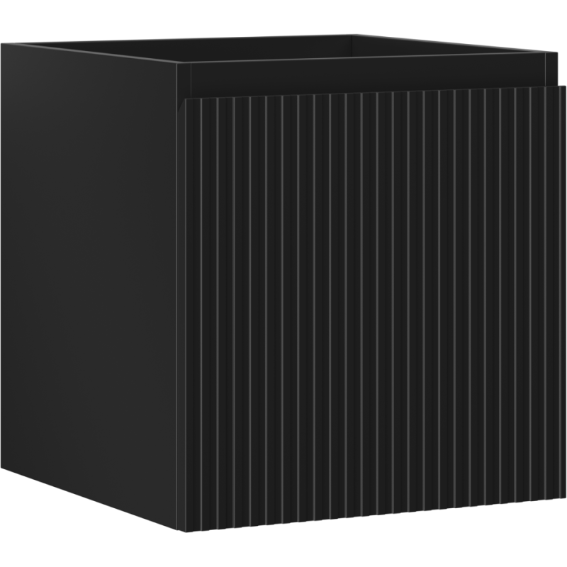 Mexen Rivel kúpeľňová skrinka pod umývadlo 45 cm, 1 zásuvka, ryhovaná, čierna matná - 91A20-04547-1-BF71