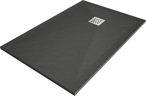 Mexen Stone+ obdĺžniková kompozitná sprchová vanička 100 x 90 cm, antracit - 44719010