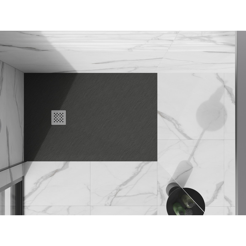Mexen Stone+ obdĺžniková kompozitná sprchová vanička 100 x 90 cm, antracit - 44719010
