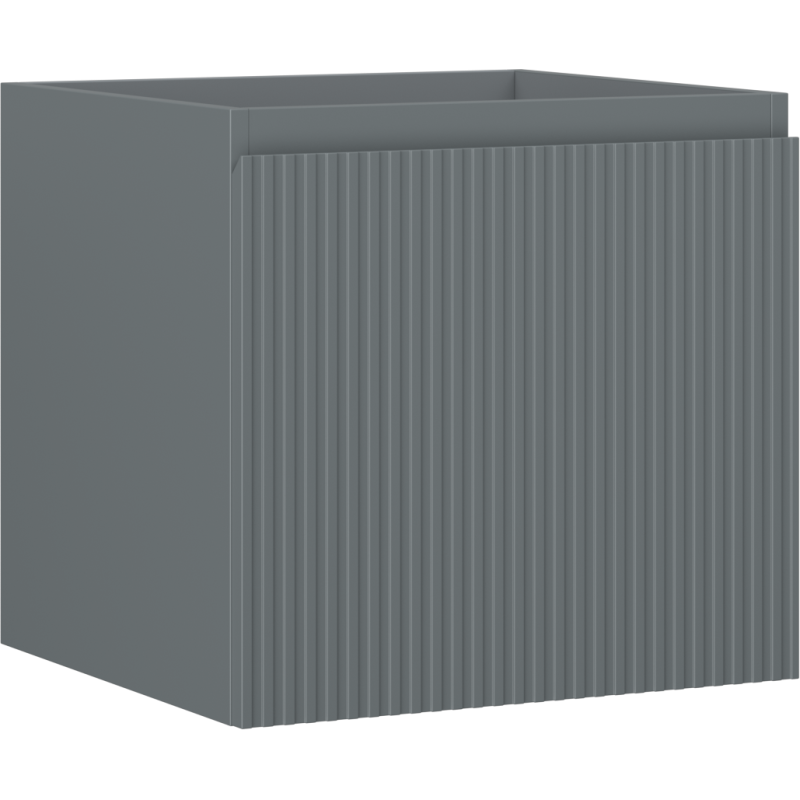 Mexen Rivel kúpeľňová skrinka pod umývadlo 50 cm, 1 zásuvka, drážkovaná, grafit mat - 91A20-05047-1-BF66