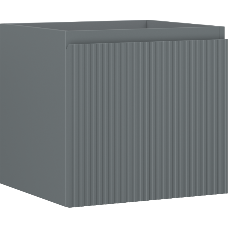 Mexen Rivel kúpeľňová skrinka pod umývadlo 50 cm, 1 zásuvka, ryhovaná, grafit mat - 91A20-05047-1-BF66