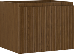 Mexen Rivel kúpeľňová skrinka pod umývadlo 60 cm, 1 zásuvka, drážkovaná, orech - 91A20-06047-1-BF86