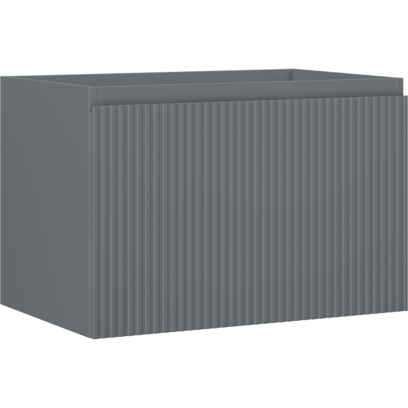 Mexen Rivel kúpeľňová skrinka pod umývadlo 70 cm, 1 zásuvka, ryhovaná, grafit mat - 91A20-07047-1-BF66