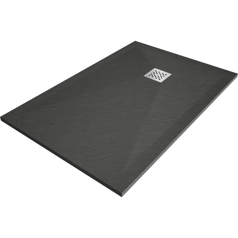 Mexen Stone+ kompozitová obdĺžniková sprchová vanička 120 x 90 cm, antracit - 44719012