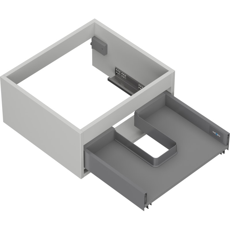 Mexen Box-A skriňa pod umývadlo 50 cm, 1 zásuvka, sivý mat - 91AX0-0500-235-1-62