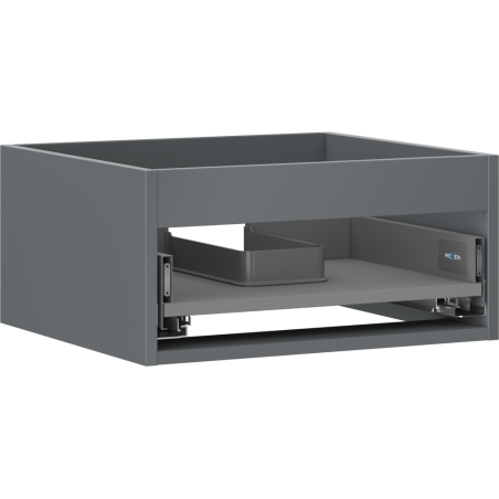 Mexen Box-A korpus skrinky pod umývadlo 50 cm, 1 zásuvka, grafit mat - 91AX0-0500-235-1-66