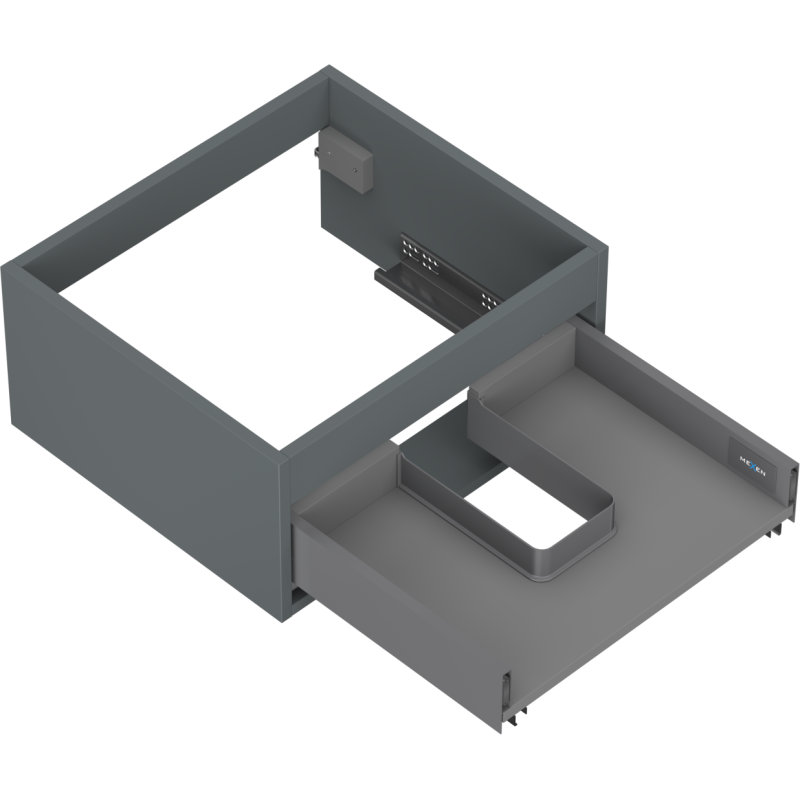 Mexen Box-A korpus skrinky pod umývadlo 50 cm, 1 zásuvka, grafit mat - 91AX0-0500-235-1-66