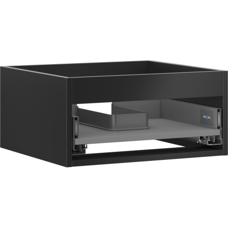Mexen Box-A korpus skrinky pod umývadlo 50 cm, 1 zásuvka, čierny mat - 91AX0-0500-235-1-71