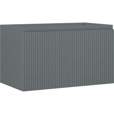 Mexen Rivel kúpeľňová skrinka pod umývadlo 80 cm, 1 zásuvka, ryhovaná, grafit mat - 91A20-08047-1-BF66