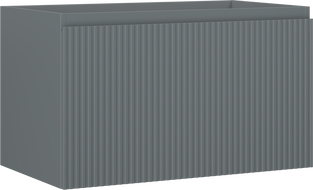Mexen Rivel kúpeľňová skrinka pod umývadlo 80 cm, 1 zásuvka, drážkovaná, grafit matný - 91A20-08047-1-BF66