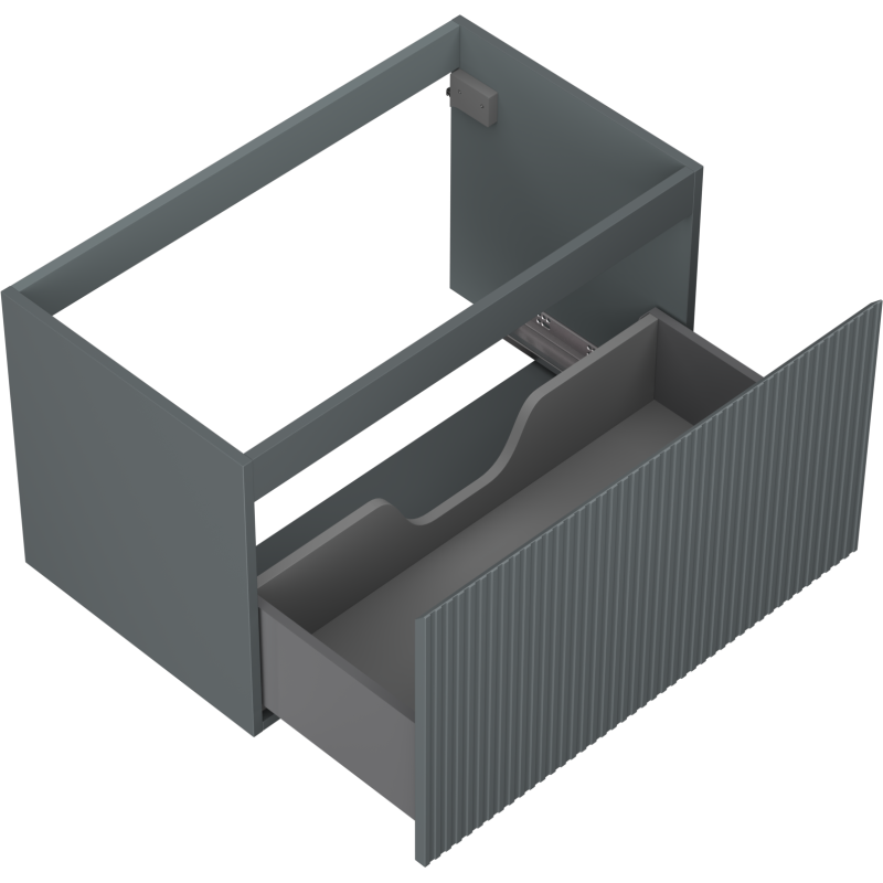 Mexen Rivel kúpeľňová skrinka pod umývadlo 80 cm, 1 zásuvka, ryhovaná, grafit mat - 91A20-08047-1-BF66
