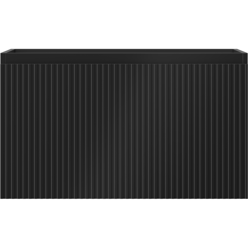 Mexen Rivel kúpeľňová skrinka pod umývadlo 80 cm, 1 zásuvka, vrúbkovaná, čierna matná - 91A20-08047-1-BF71