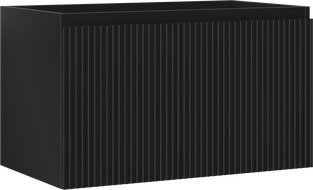 Mexen Rivel kúpeľňová skrinka pod umývadlo 80 cm, 1 zásuvka, vrúbkovaná, čierna matná - 91A20-08047-1-BF71