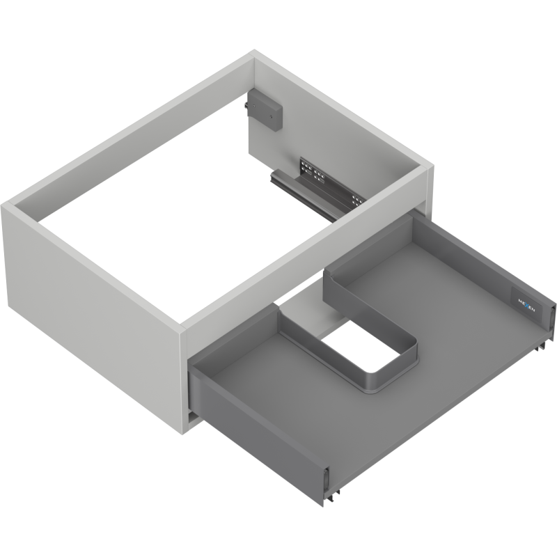 Mexen Box-A korpus skrinky pod umývadlo 60 cm, 1 zásuvka, sivý mat - 91AX0-0600-235-1-62