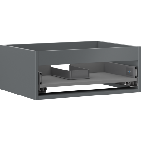 Mexen Box-A korpus skrinky pod umývadlo 60 cm, 1 zásuvka, grafit matný - 91AX0-0600-235-1-66