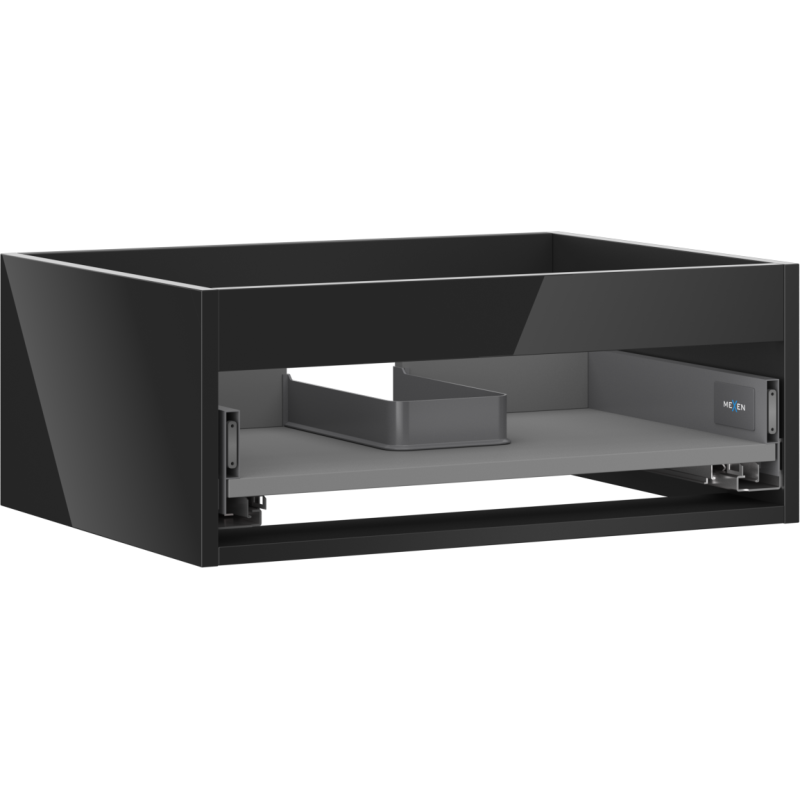 Mexen Box-A korpus skrinky pod umývadlo 60 cm, 1 zásuvka, čierny lesk - 91AX0-0600-235-1-70