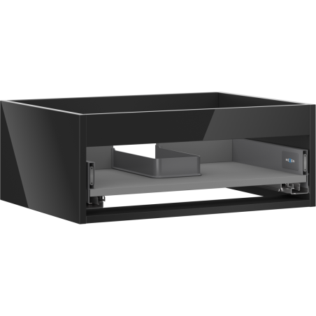 Mexen Box-A korpus skrinky pod umývadlo 60 cm, 1 zásuvka, čierny lesk - 91AX0-0600-235-1-70