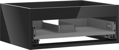 Mexen Box-A korpus skrinky pod umývadlo 60 cm, 1 zásuvka, čierny lesk - 91AX0-0600-235-1-70