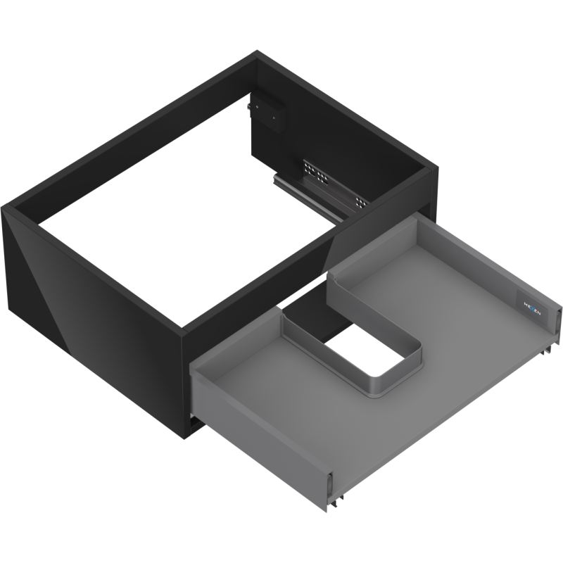 Mexen Box-A korpus skrinky pod umývadlo 60 cm, 1 zásuvka, čierny lesk - 91AX0-0600-235-1-70