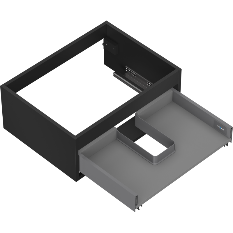 Mexen Box-A korpus skrinky pod umývadlo 60 cm, 1 zásuvka, čierny mat - 91AX0-0600-235-1-71