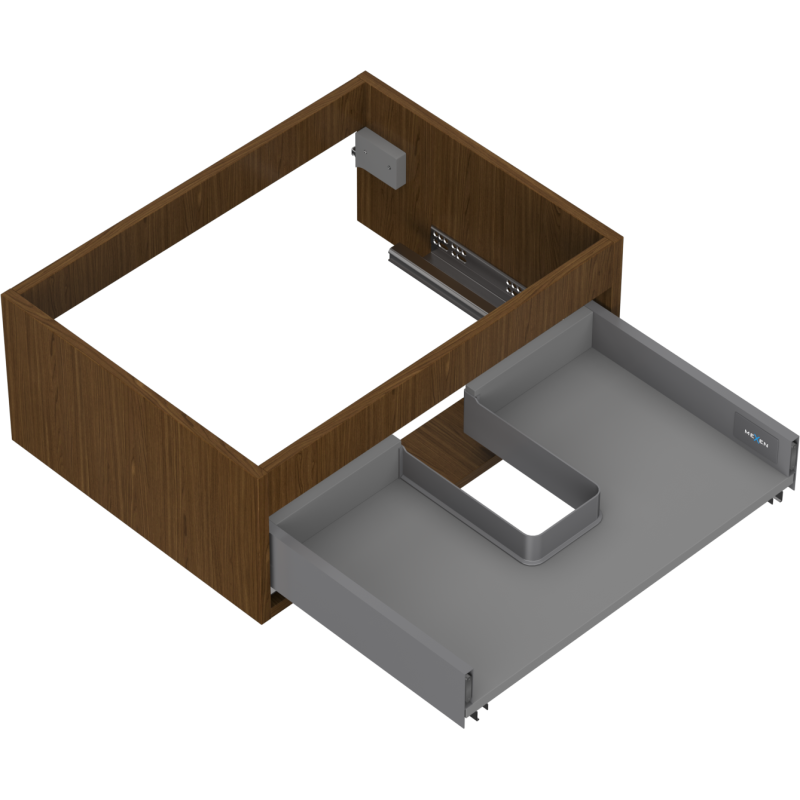 Mexen Box-A skrinka pod umývadlo 60 cm, 1 zásuvka, orech - 91AX0-0600-235-1-86