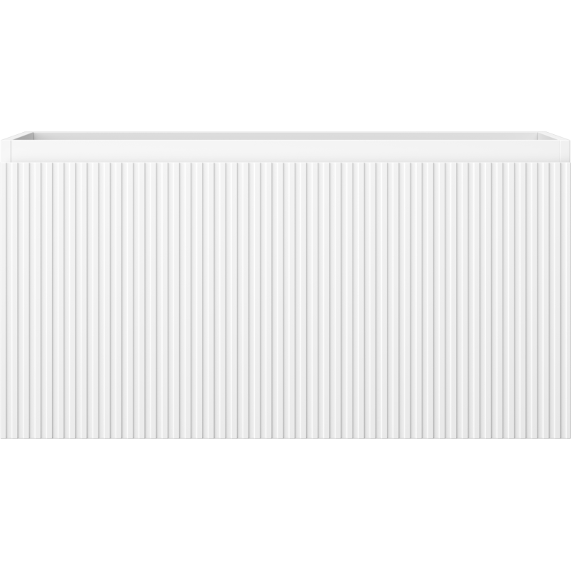 Mexen Rivel kúpeľňová skrinka pod umývadlo 90 cm, 1 zásuvka, drážkovaná, biela matná - 91A20-09047-1-BF01