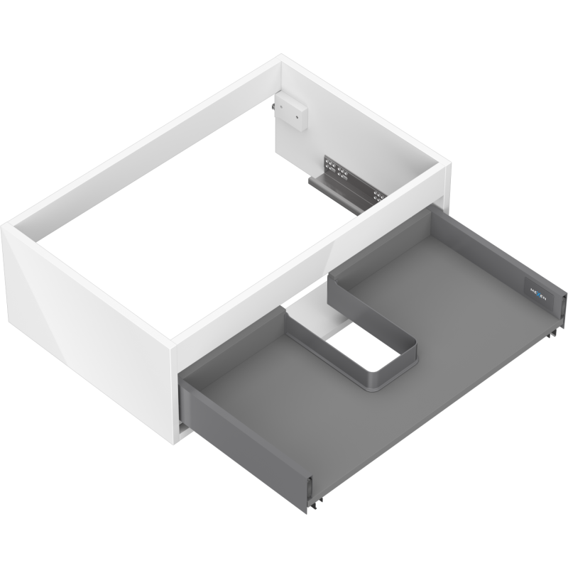 Mexen Box-A korpus skrinky pod umývadlo 70 cm, 1 zásuvka, biely lesk - 91AX0-0700-235-1-00