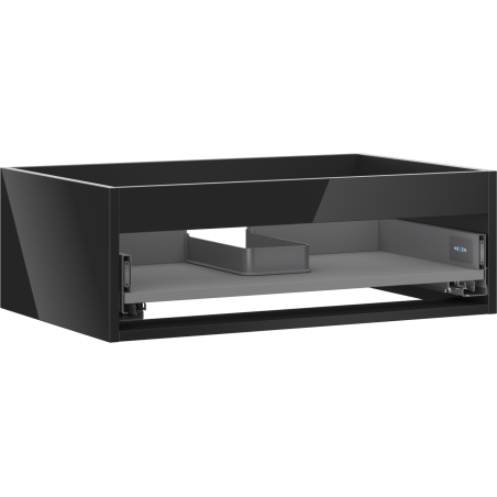 Mexen Box-A korpus skrinky pod umývadlovou doskou 70 cm, 1 zásuvka, čierny lesk - 91AX0-0700-235-1-70