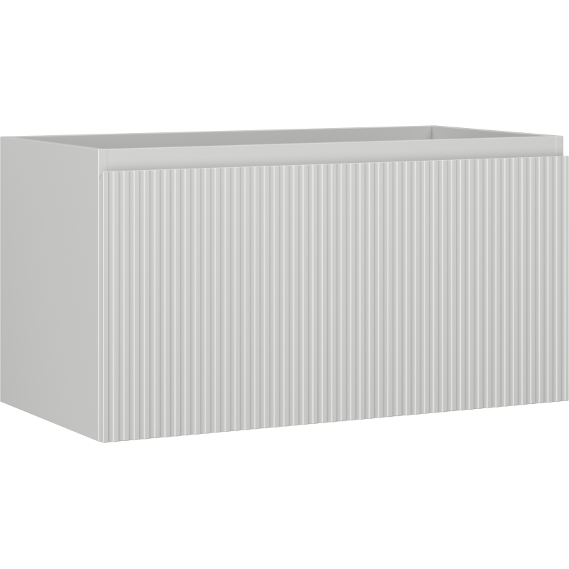 Mexen Rivel kúpeľňová skrinka pod umývadlo 90 cm, 1 zásuvka, ryhovaná, sivá matná - 91A20-09047-1-BF62
