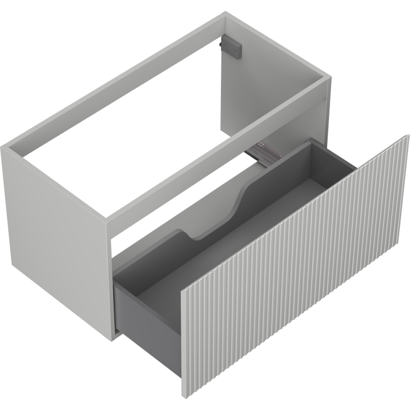 Mexen Rivel kúpeľňová skrinka pod umývadlo 90 cm, 1 zásuvka, ryhovaná, sivá matná - 91A20-09047-1-BF62
