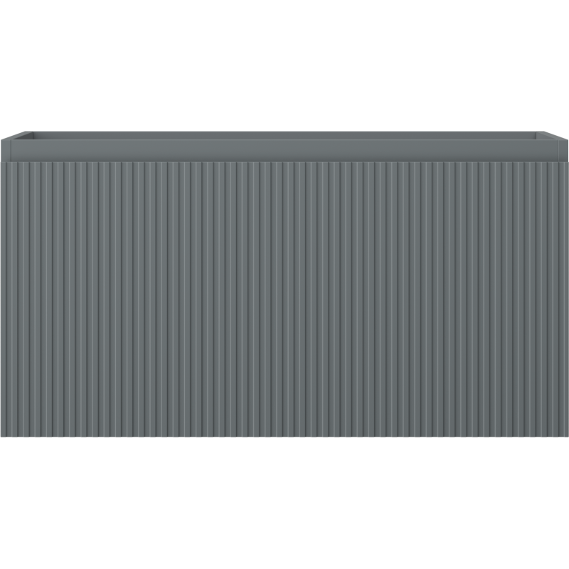 Mexen Rivel kúpeľňová skrinka pod umývadlo 90 cm, 1 zásuvka, ryhovaná, sivá matná - 91A20-09047-1-BF66