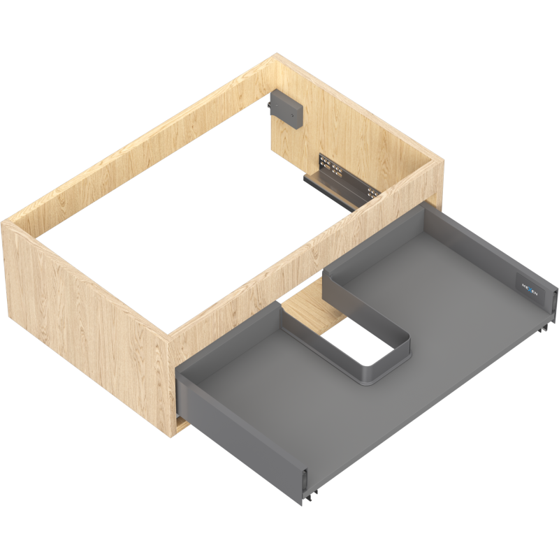 Mexen Box-A korpus skrinky pod umývadlo 70 cm, 1 zásuvka, dub - 91AX0-0700-235-1-81