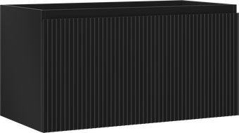 Mexen Rivel kúpeľňová skrinka pod umývadlo 90 cm, 1 zásuvka, ryhovaná, čierna mat - 91A20-09047-1-BF71