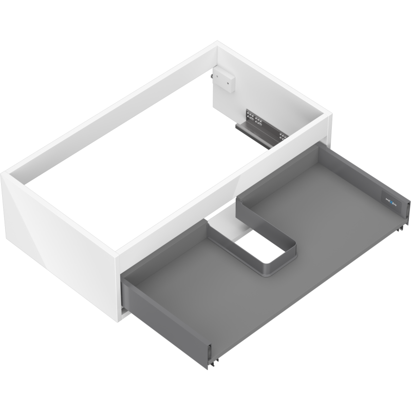 Mexen Box-A skrinka pod umývadlo 80 cm, 1 zásuvka, biely lesk - 91AX0-0800-235-1-00