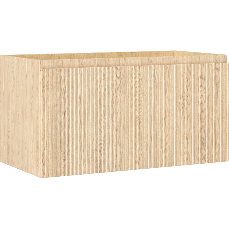 Mexen Rivel kúpeľňová skrinka pod umývadlo 90 cm, 1 zásuvka, ryhovaná, dub - 91A20-09047-1-BF81