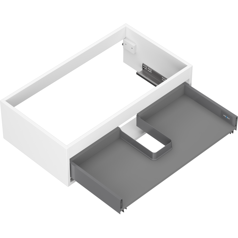 Mexen Box-A korpus skrinky pod umývadlo 80 cm, 1 zásuvka, biely mat - 91AX0-0800-235-1-01