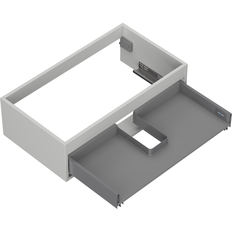 Mexen Box-A korpus skrinky pod umývadlo 80 cm, 1 zásuvka, šedý mat - 91AX0-0800-235-1-62