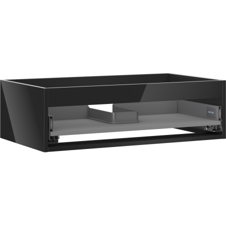 Mexen Box-A korpus skrinky pod umývadlo 80 cm, 1 zásuvka, čierny lesk - 91AX0-0800-235-1-70