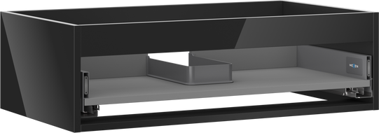 Mexen Box-A korpus skrinky pod umývadlo 80 cm, 1 zásuvka, čierny lesk - 91AX0-0800-235-1-70
