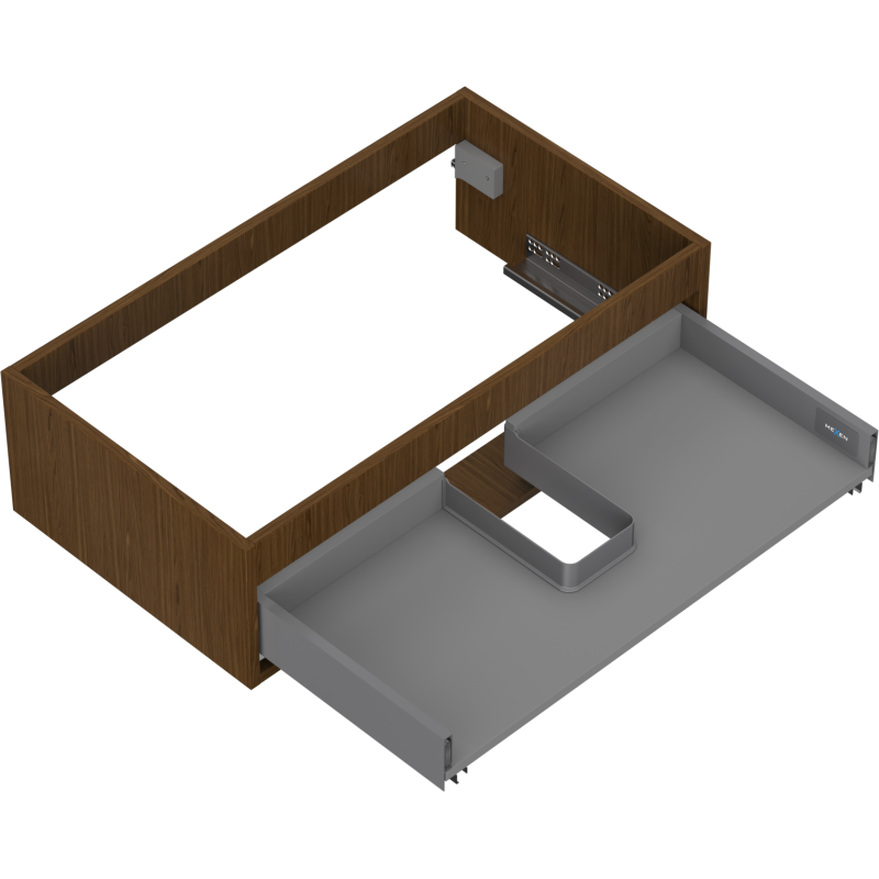 Mexen Box-A korpus skrinky pod umývadlo 80 cm, 1 zásuvka, orech - 91AX0-0800-235-1-86