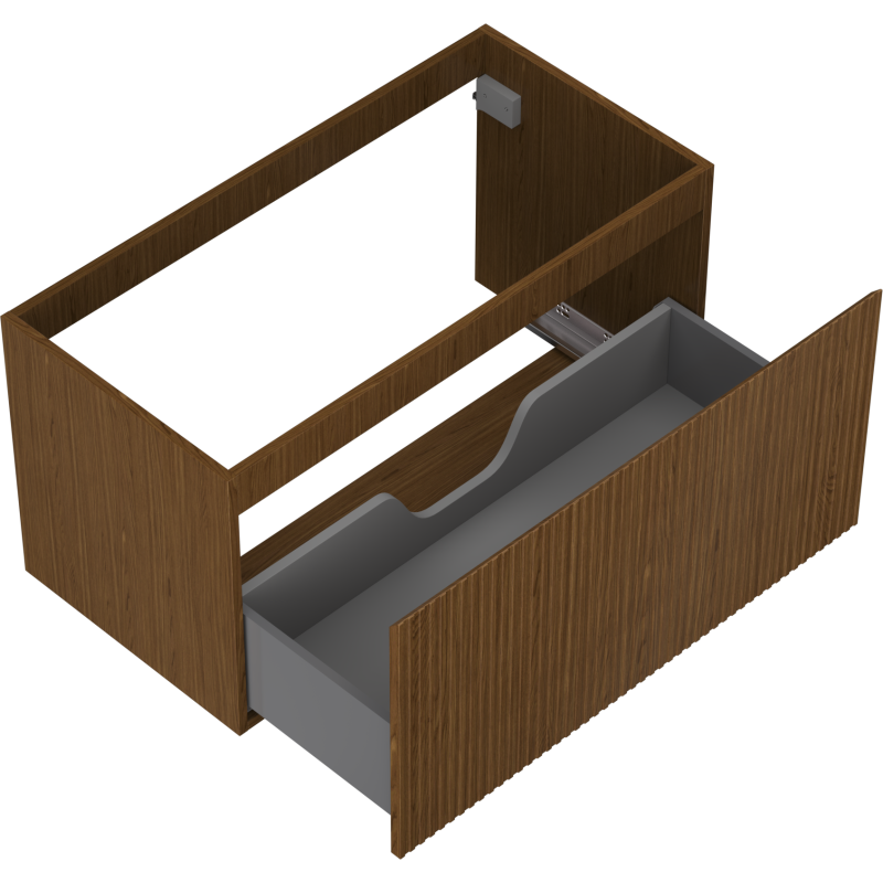 Mexen Rivel kúpeľňová skrinka pod umývadlo 90 cm, 1 zásuvka, ryhovaná, orech - 91A20-09047-1-BF86